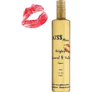 Ciemme Liquori Vodka Kiss Mou | Purissimo Distillato di Grano Miscelato al Caramello | Bottiglia 70 Cl | Idea Regalo