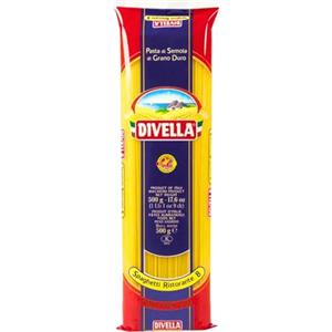 Divella Pasta per spaghetti n. 8, 16 once (confezione da 20) - Autentica pasta italiana fatta con semola di grano duro, consistenza perfetta Al Dente per ogni piatto