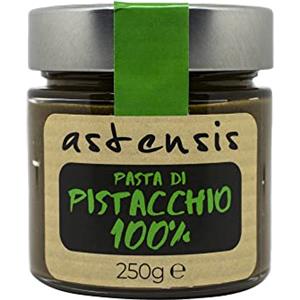 Astensis Pasta 100% di Pistacchio 250g - Crema di Pistacchio Ottenuta per Raffinazione a Pietra di Pistacchi Scelti, Senza l'Aggiunta di Prodotti Estranei ai Pistacchi Stessi