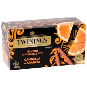 Twinings, Tè Nero Aromatizzato all'Arancia e Cannella, Gusto Avvolgente, Infusi e Tisane, 1 Confezione da 25 Filtri