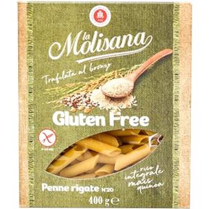 La Molisana, Penne Rigate n. 20 Gluten Free, Pasta Senza Glutine - Trafilata al Bronzo con Riso Integrale, Mais e Quinoa - Confezione da 400g