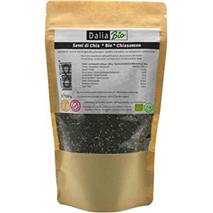 ZeroCal - Dalia Semi di Chia Bio (Salvia Hispanica) Sud America | Proteine, Digestione, Omega 3 | Senza Glutine e Qualità Premium (250 g (Confezione da 1))