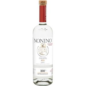 Nonino Distillerie Nonino, Grappa Nonino 50° Bianca, Al Profumo di Uva e Dal Gusto Sensuale e Avvolgente - Bottiglia in Vetro da 500 Ml