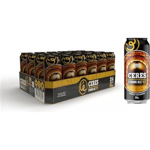Ceres Strong Ale - 24 Lattine da 50 cl, Birra Bionda Doppio Malto con Riflessi Dorati, Gradazione Alcolica 7,7°C, Gusto Ricco ed Intenso con Sentori di Malto