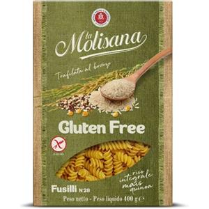 La Molisana, Fusilli n. 28 Gluten Free, Pasta Senza Glutine - Trafilata al Bronzo con Riso Integrale, Mais e Quinoa - Confezione da 400g
