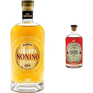 Nonino Distillerie Nonino dal 1897, Grappa Nonino Vendemmia Riserva 18 mesi, 41 gradi - 500 ml & Amaro Quintessentia, Liquore d'erbe nobilitato da Acquavite d'Uva invecchiata in barriques