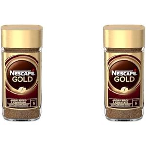 Nescafe NESCAFÉ Gold Caffè Solubile, Barattolo 200g (Confezione da 2)