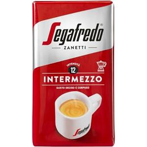 Segafredo Zanetti Caffè Macinato Intermezzo (Confezione da 250 Grammi) - Adatto per Moka - Linea Le Classiche, Tostatura scura, Gusto deciso e corposo