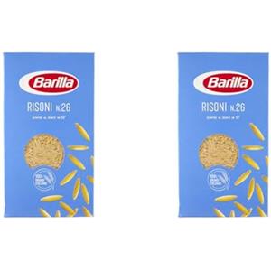 Barilla Pastina Risoni n. 26, Pasta di Semola di Grano Duro 100% Italiano, Ideale per Zuppe, 500 g (Confezione da 2)