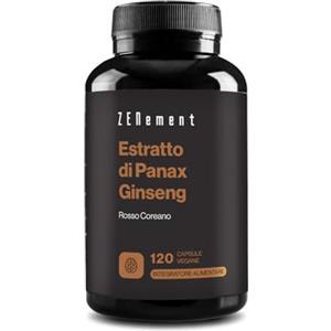 Zenement Panax Ginseng Coreano 2375 mg (30% Ginsenosidi) - Testato in laboratorio - 100% Ingredienti naturali, vegano, senza additivi - 120 capsule - made in Barcelona - Zenement