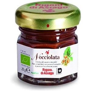 Rigoni di Asiago 24 MINI VASETTI NOCCIOLATA BIO RIGONI ASIAGO CREMA SPALMABILE 25 GR MONODOSE BIO NOCCIOLE