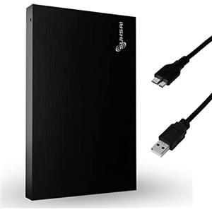 SUHSAI Disco rigido esterno portatile da 500GB, formato tascabile da 2,5 pollici, USB 3.0, per backup e archiviazione, compatibile con Mac, PC, laptop e console di gioco (nero)