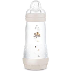 MAM Biberon Easy Start 320 ml, Biberon anticolica per allattamento misto, Riduce le bolle d'aria e il rischio di coliche, Accessori neonati 4+ mesi autosterilizzanti e con tettarella misura 3, Beige