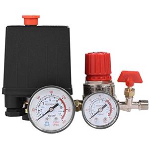 Tyenaza Pressostato Compressore,Regolatore di Pressione del Compressore dell'Aria a 12 Bar, Pressione della Valvola di Controllo del Controller del Compressore dell'Aria con Mantelli
