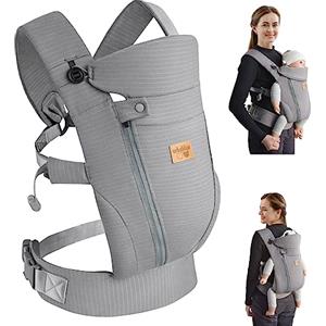 vrbabies Marsupio per neonati, in seta di ghiaccio, con cintura regolabile e rete traspirante 3D, faccia in avanti e fuori, per neonati e bambini più grandi da 4 a 20 kg (DG-cintura)