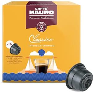 CAFFE MAURO TORREFAZIONE Caffè Mauro Torrefazione miscela Classico - intensità 9/10 - 48 Capsule, Compatibili con Macchine Nescafè®* Dolce Gusto®* (3 confezioni da 16)