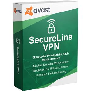 AVAST SecureLine VPN - Protezione Privacy Online per 10 Dispositivi, 1 o 2 Anni, Windows/MacOS/Android/iOS