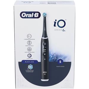 ora021 Oral-B iO6 Spazzolino Elettrico Ricaricabile Nero Con Custodia Da Viaggio, 2 Testine