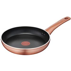 Lagostina Ramata Padella Antiaderente in Alluminio Ø 24 cm con Esterno Effetto Rame, Pentola Gas e Forno, Rivestimento Titanium Easy, Manico Ergonomico in Bakelite