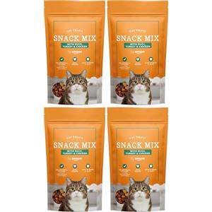 by Amazon - Snack per gatti, crocchette miste con anatra, tacchino e pollo, 70 g (Confezione da 4)
