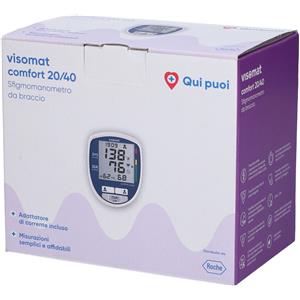 Roche Visomat Comfort 20/40 - Sfigmomanometro Digitale da Braccio con Misurazione Pressione e Battito, Precisione Clinica e Spia Luminosa