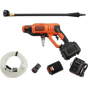 Black & Decker BLACK+DECKER BCPC18D1-QW Idropistola a Batteria 18V, 1 Batteria 18V, 2.0Ah, Arancione/Nero