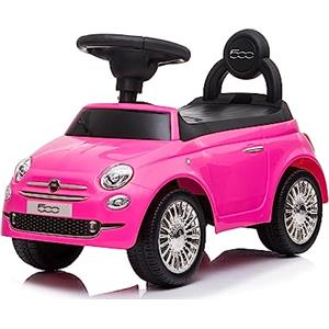 Mondial Toys Primi Passi Macchinina Cavalcabile Fiat 500 per Bambini da 12 a 36 Mesi con Suoni e Clacson Sistema Antiribaltamento Vano Portaoggetti Schienale Gioco per Imparare a Camminare (Rosa)