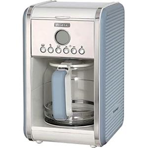 Ariete 1342 Macchina per Caffè Americano - 12 tazze - Caraffa in vetro temperato - Programmazione fino a 24 ore - Autospegnimento - 2000 Watt - Celeste
