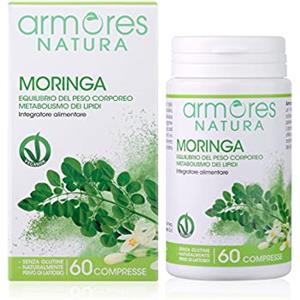 Armores Natura Integratori Alimentari, Moringa, Integratore con Foglie e Semi di Moringa, Favorisce l'Equilibrio del Peso Corporeo ed il Metabolismo dei Lipidi, Vegano, 60 Compresse