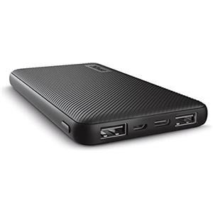 Trust Mobile Primo Power Bank 10000 mAh Caricabatterie Portatile Batteria Esterna Ultrasottile per Smartphone, iPhone, Tablet, iPad - Nero