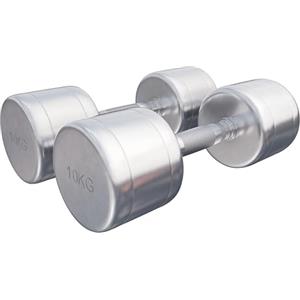 Gorilla Sports® Manubri - 2-30kg, Singolo o Coppia, con/Senza Rastrelliera, Impugnatura Ergonomica, Manico Zigrinato, Antiscivolo, in Acciaio Cromato - Pesi Cromati, Manubrio Palestra