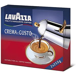 Lavazza Caffè Crema E Gusto, Macinato, Adatto a Caffettiera Moka, 4 Confezioni, 4 x 250g