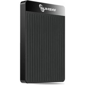 SUHSAI Disco Rigido Esterno Portatile Tipo-C, Hard Disk di Backup Tascabile da 2,5 Pollici, Espansione di Memoria da 1 TB, Disco Rigido Compatibile con MacBook, PC, Laptop, Desktop (Nero)