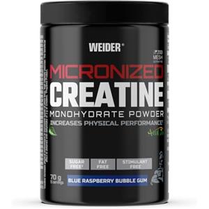 Weider Micronized Creatine Monohydrate Powder (70 g) Gusto Gomma da masticare al Lampone. Creatina Monoidrato Micronizzata 200 Mesh Ultrafine con AstraGin, Vegana, Aumento delle prestazioni fisiche