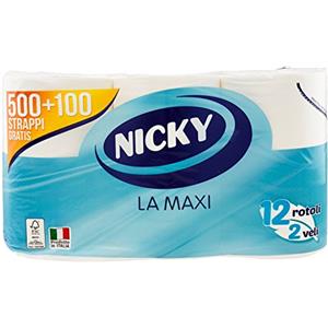 Nicky La Maxi Carta Igienica - 12 Rotoli