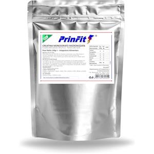 PrinFit 100g Creatina monoidrata micronizzata ad alto dosaggio - pura in polvere senza additivi, MERCURIO FREE testata in laboratorio per Palestra, Sport, Fitness e Pre Workout - Creatine Monoidrato