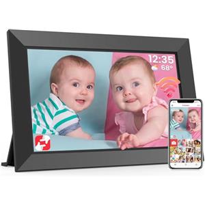 BIGASUO FRAMEO Cornice Digitale 10,1 Pollici WiFi, Memoria 32 GB, Schermo Touch IPS HD 1280x800, Rotazione Automatica, Supporto per Scheda Micro SD, Momentos di Condivisione Istantanea