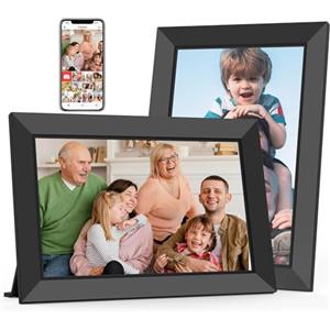 BIGASUO FRAMEO Cornice Digitale 10,1 Pollici WiFi, Memoria 32 GB, Schermo Touch IPS HD 1280x800, Rotazione Automatica, Supporto per Scheda Micro SD, Momentos di Condivisione Istantanea(2 Pacchi)