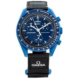 Swatch Omega x Swatch Moon Swatch Mission to Neptune Speedmaster Blue SO33N100, Blu