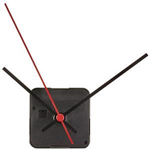 TFA Dostmann Meccanismo orologio da parete, movimento al quarzo, analogico, 60.3061.01, con azionamento a bassa rumorosità, incl. 4 lancette, silenzioso, per artigianato, per parti riparazione, nero