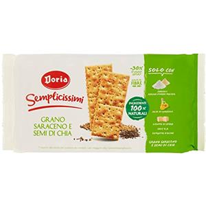 Doria - Semplicissimi Cracker, Grano Saraceno e Semi di Chia - Ingredienti 100% Naturali