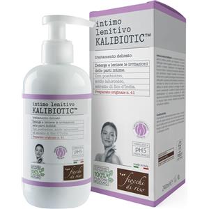Artsana Fiocchi di Riso Intimo Lenitivo Kalibiotic pH 5 - 240 ml, Deterge e lenisce le irritazioni con postbiotico e acido ialuronico