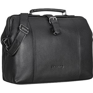 STILORD Johannes Borsa Medico Vintage in Pelle - Viaggio Retrò, da Casa con Chiusura Antica Colore:nero