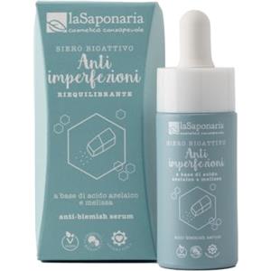 LASAPONARIA La Saponaria | Siero viso bio attivo anti-imperfezioni, Un siero viso bio per pelli miste con imperfezioni, per pelli felici e spensierate, 15ml