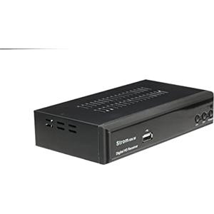 hd-line Strom 506 Decoder Digitale Terrestre DVB T2 / HDMI/DVB T2 HEVC/Full HD Ricevitore TV/Registratore USB/DVB-T2 4K, Decoder Digitale Terrestre Scart, Decoder, Preamplificatore, Nero