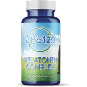Life 120 MELATONIN COMPLEX - 180 Compresse, Melatonina 1mg, Integratore Melatonina Sonno, Integratore per Dormire e Riposare Meglio, Melatonina Forte per Dormire.