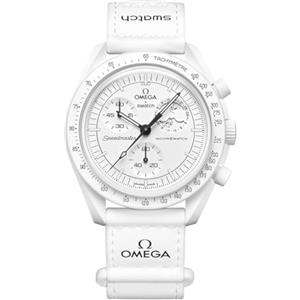 Swatch Orologio da Polso Moonswatch Omega x Mission to the Moonphase Snoopy