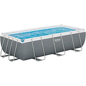 Bestway 56441-5 Set Piscina Fuori Terra Power Steel Rettangoalre da 404x201x100 cm