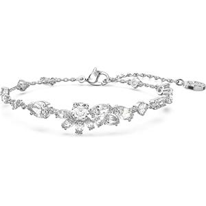 Swarovski Braccialetto Gema Fiore Bianco Placcato Rodio con Taglio Misto