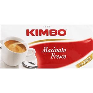 Kimbo Caffè Macinato, Fresco - Confezione da 4 x 250 gr ( Totale 1000 gr)